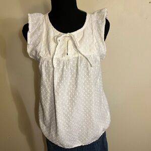 GAP White Eyelet Tie-Front Camisole